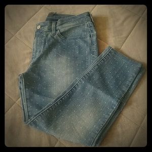 Levis jeans with polka dot design